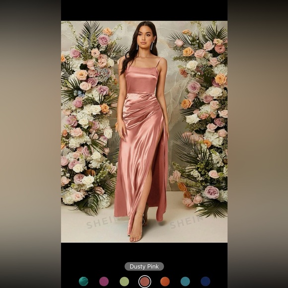 Belle Tie Backless Split Thigh Dress - Picture 4 of 7